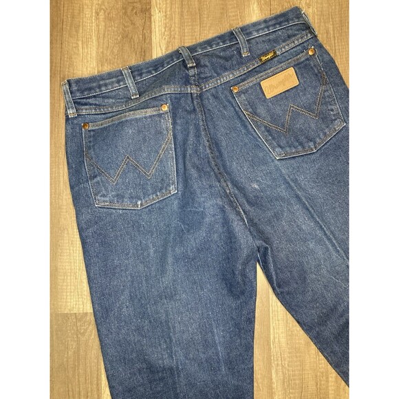 VTG Wrangler Jeans Mens 36X32 Blue Denim Western Cowboy Cut 13MWZ Costa Rica - Picture 2 of 7